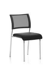 Brunswick Visitor Chair Black Fabric Chrome Frame BR000021 DD